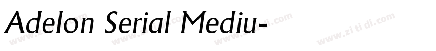 Adelon Serial Mediu字体转换